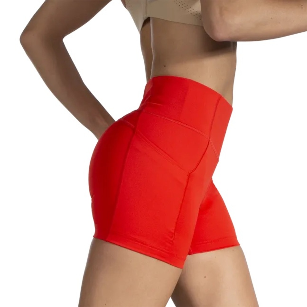 NWT Brooks Women's Vibrant Red Athletic Shorts 5” Inseam Pockets